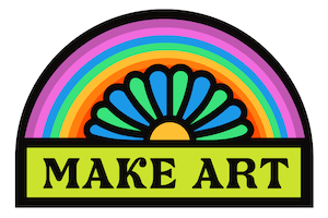 A symbol saying 'Make Art'